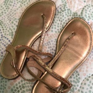 Gold sandals/flats